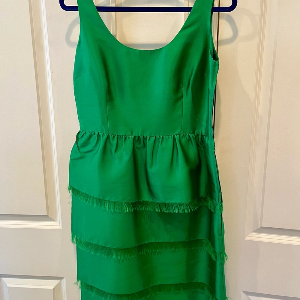 Kate Spade emerald green silk cocktail dress size 10